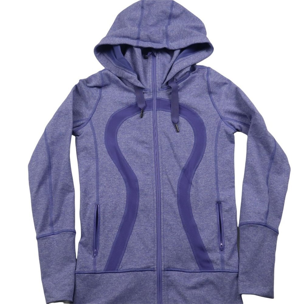 LULULEMON Women Purple Hoodie Full Zip Jacket Sz 4
